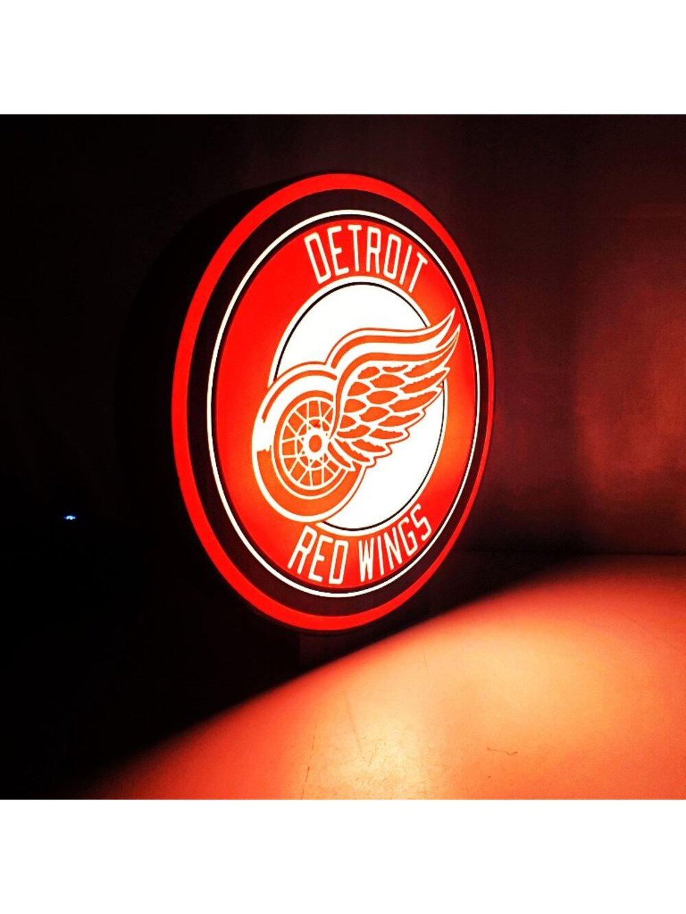 Detroit Red Wings 9" LED Light Box Sign - USB Powered with Dimmer